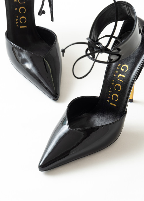 Escarpins en cuir vernis noir