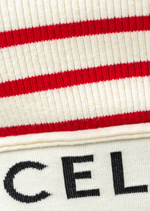 Brassière en maille rayée