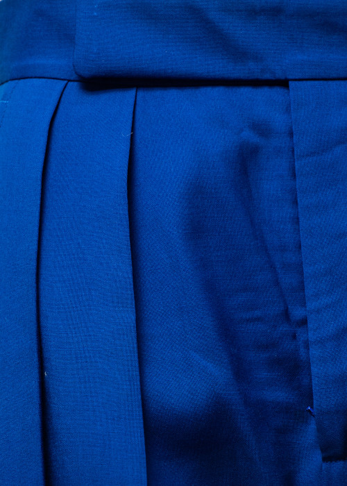 Pantalon en laine vierge bleue