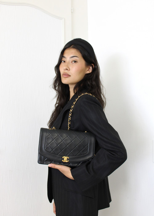 Sac Diana Medium vintage noir