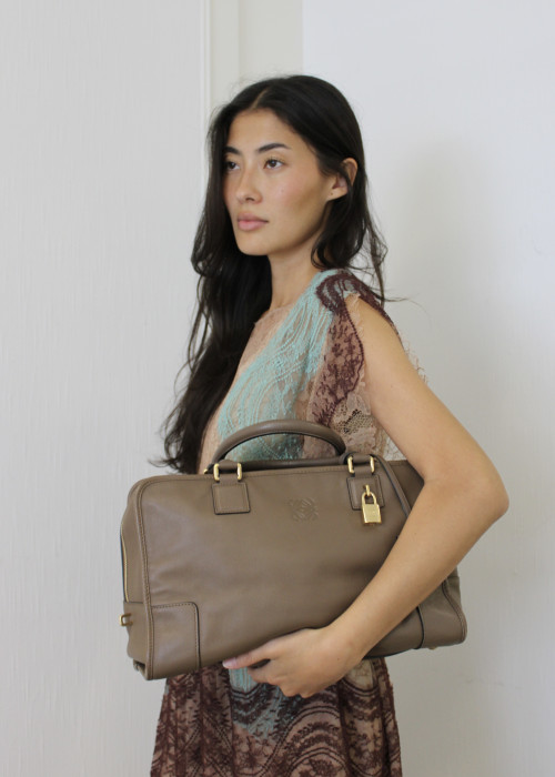 Sac Amazona en cuir taupe