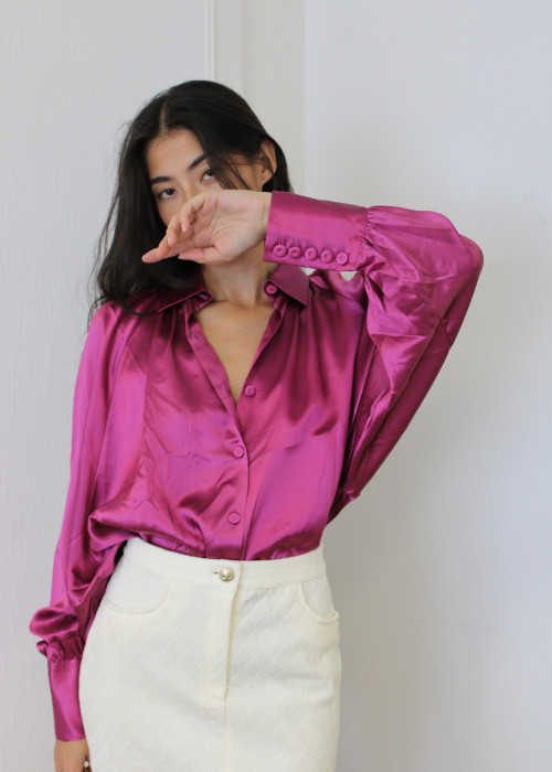 Chemisier fluide fuchsia