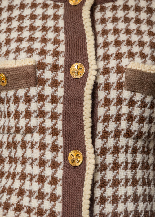 Ensemble vintage motif pied-de-poule