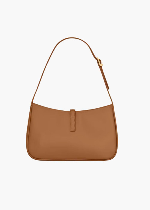 Sac 5 à 7 en cuir lisse marron