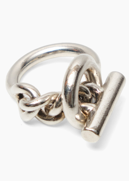 Bague Croisette grand modèle en argent