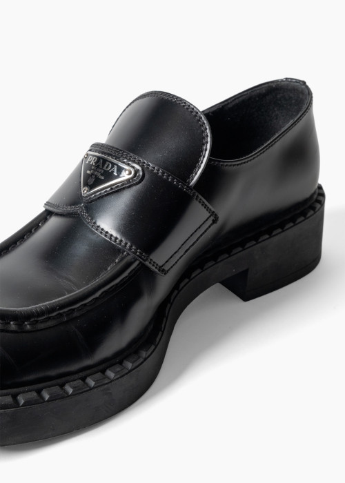 Mocassins Chocolate en cuir brossé noir