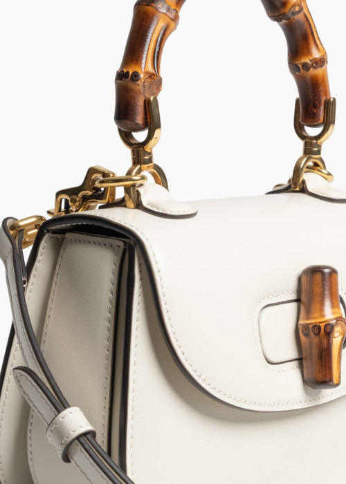 Sac Bamboo 1947 mini format en cuir blanc