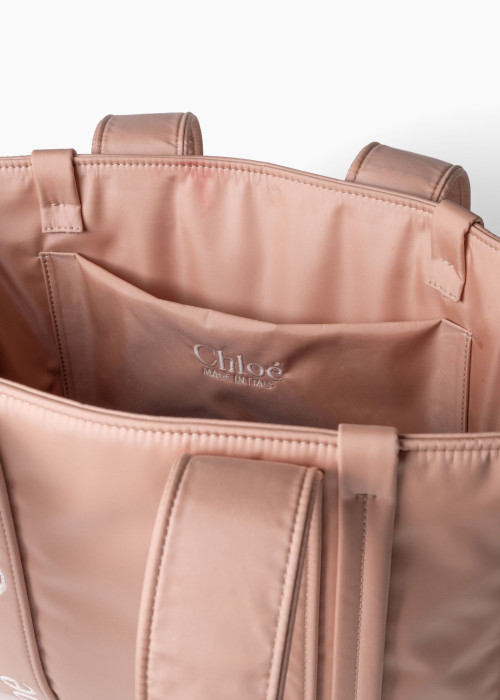 Sac petit cabas Woody rose poudré
