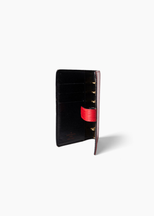 Couverture d'agenda PM en cuir Épi rouge