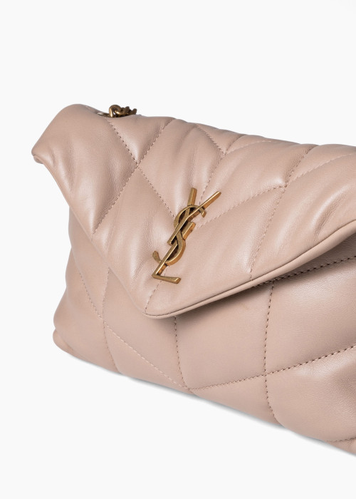 Sac Puffer Toy en cuir d'agneau beige