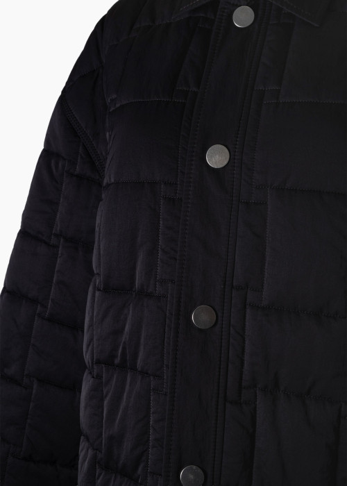 Schwarze Steppjacke