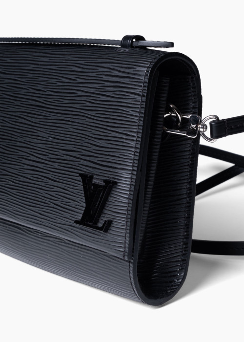 Sac Cléry en cuir épi noir