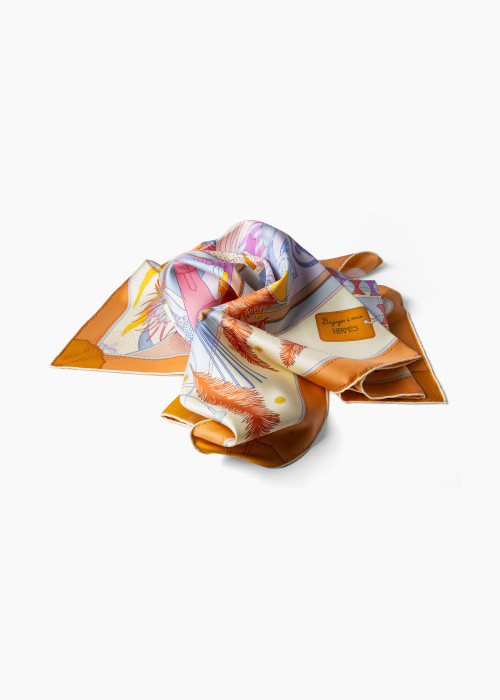 Carré de soie 90 "Bagage à Main"