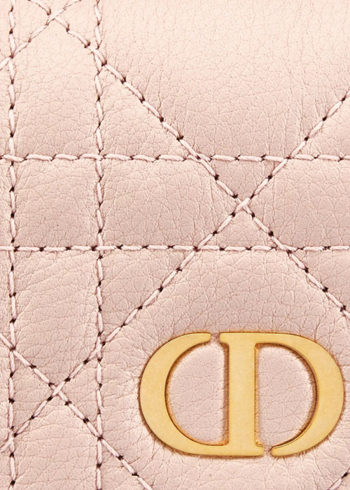 Glycine Caro Geldbörse mit hellrosa Korbgeflecht