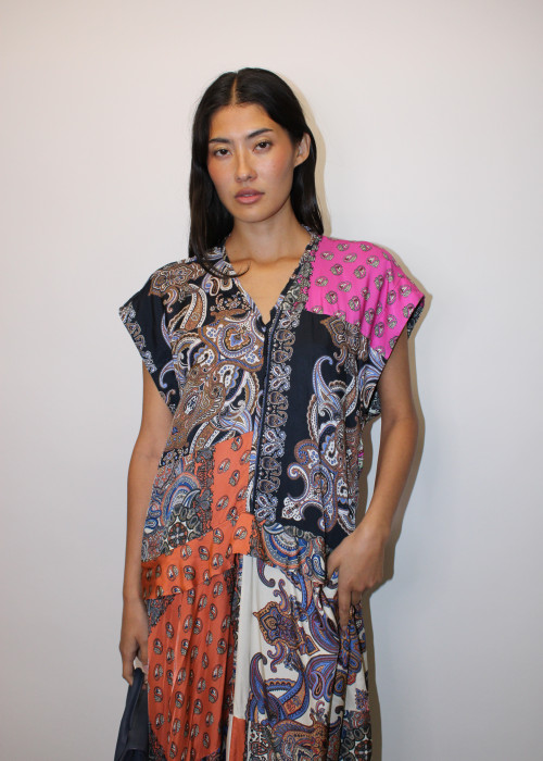 Robe longue imprimé foulard