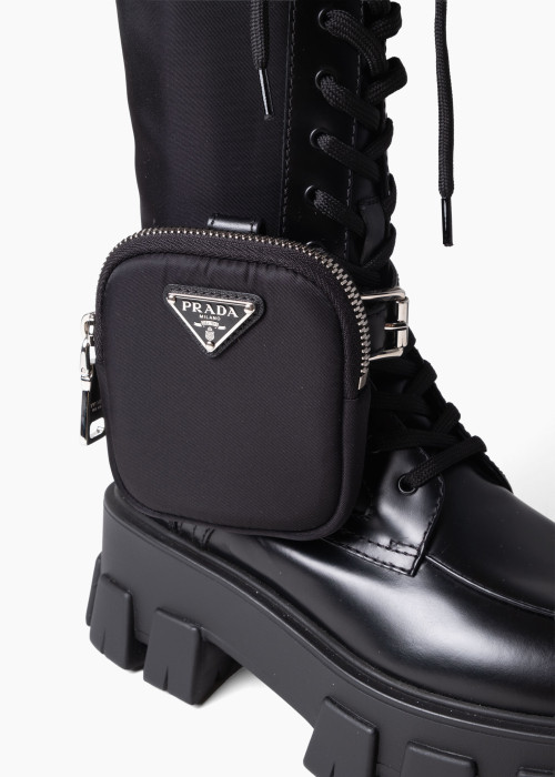 Bottes "Monolith" en cuir noir