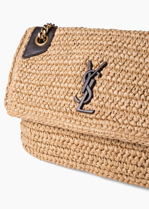 Niki Medium Raffia Bag