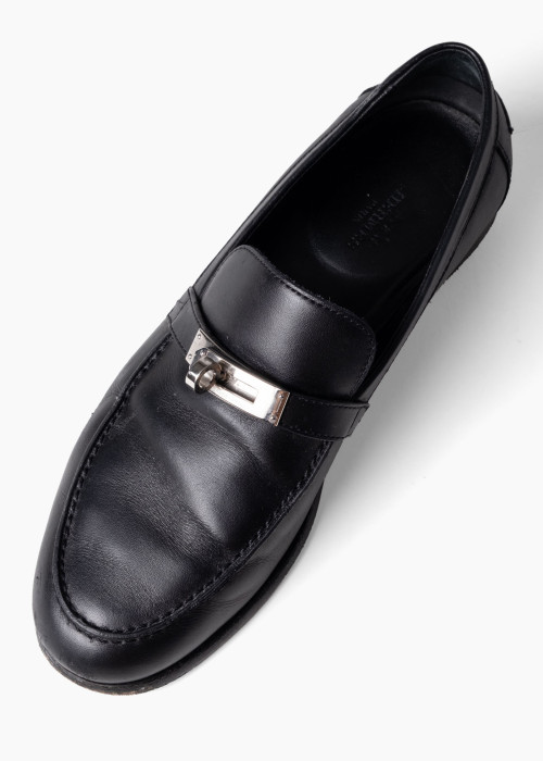 Destin black leather loafers