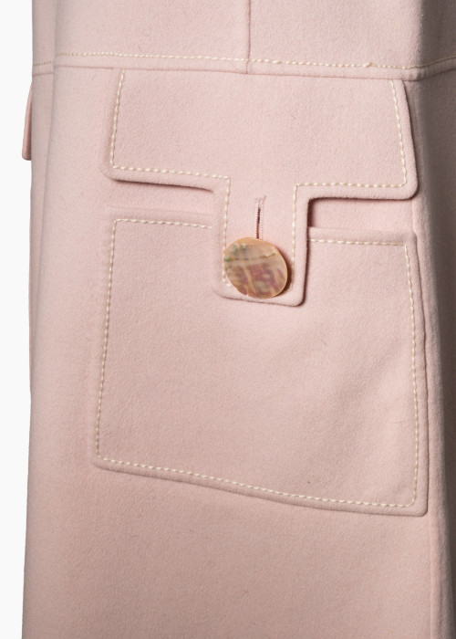 Ärmelloses Trapezkleid in Puderrosa