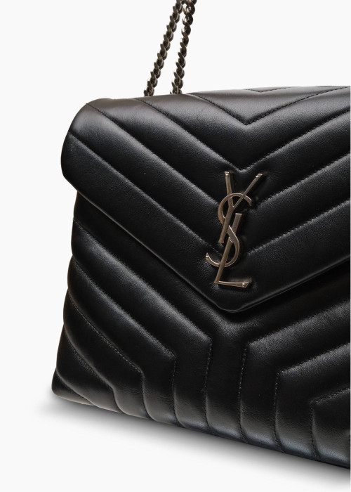 Loulou Medium Bag in Black Leather