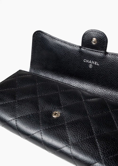 Black CC flap wallet
