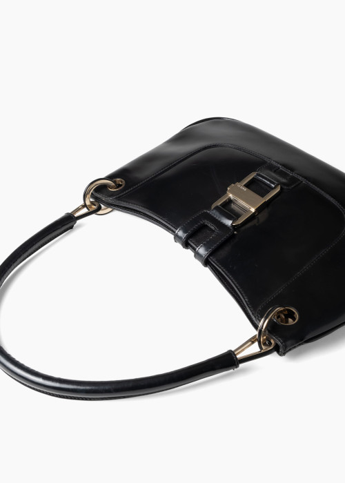 Sac à main en cuir noir