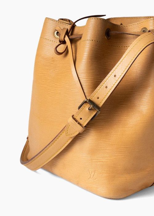 Sac à main Noé en cuir beige