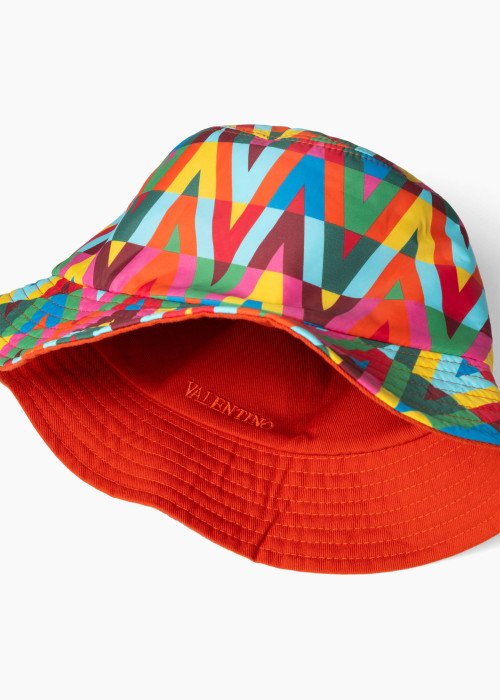 Chapeau bob à motif géométrique réversible