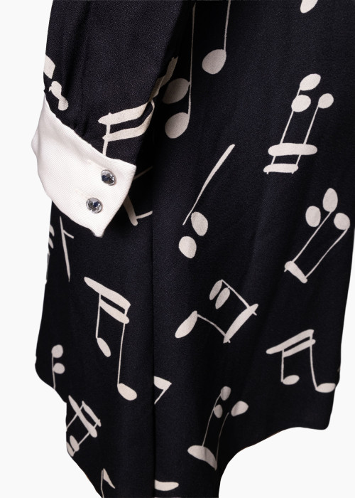 Robe-chemise imprimée notes de musique