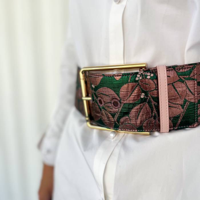 Leather and fabric belt Dolce & Gabbana