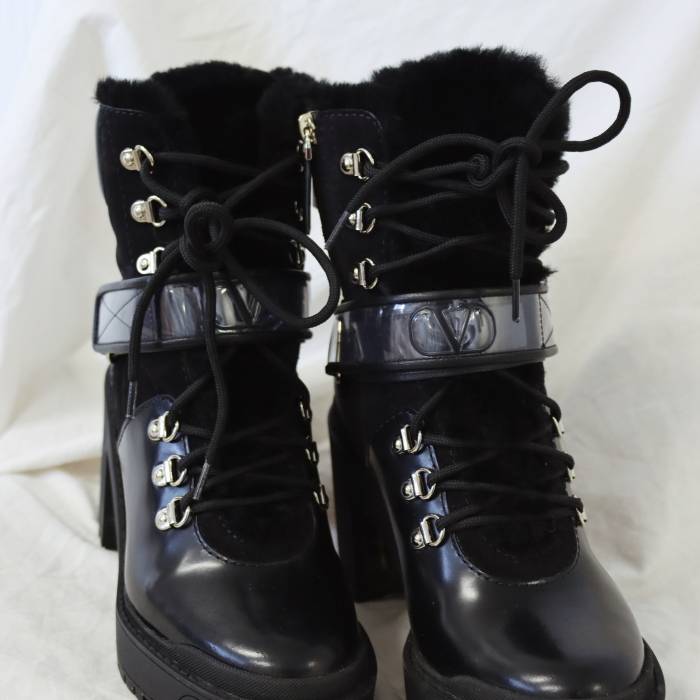 Valentino black leather boots Valentino