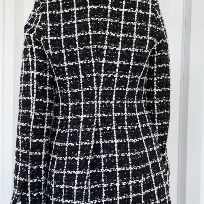 Schwarz-weiße Baumwolljacke Fortei Di Marmi Couture