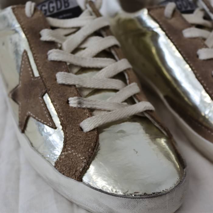 Golden Goose brown and gold sneakers Golden Goose