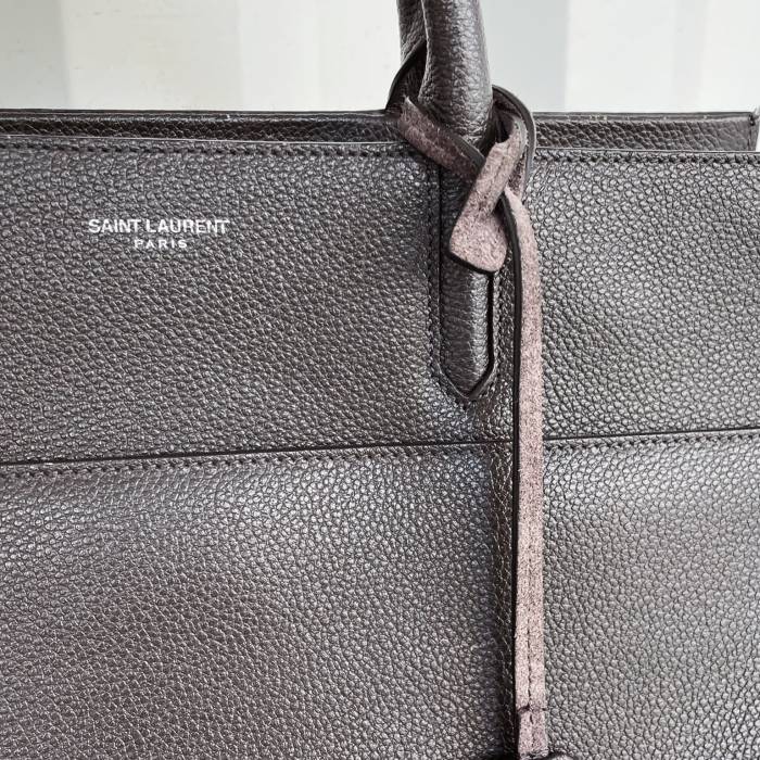 Brown leather handbag Yves Saint Laurent Yves Saint Laurent