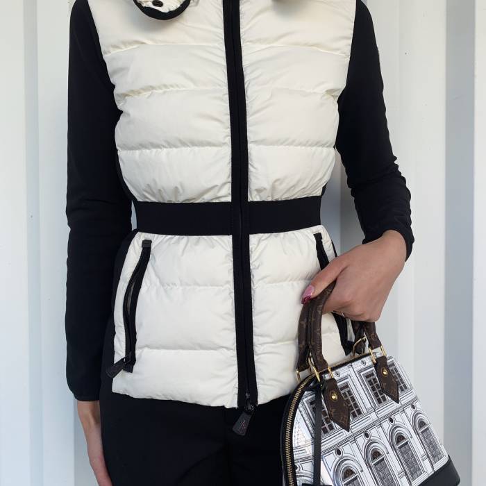 Black and white down jacket Moncler