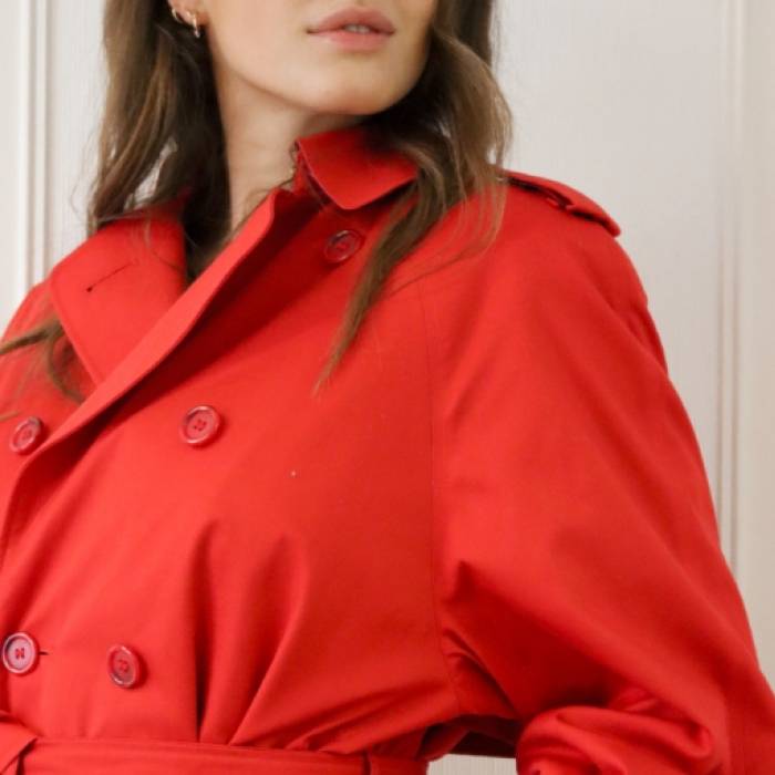 Red trenchcoat Burberry