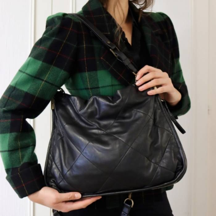 Black leather Lanvin bag Lanvin
