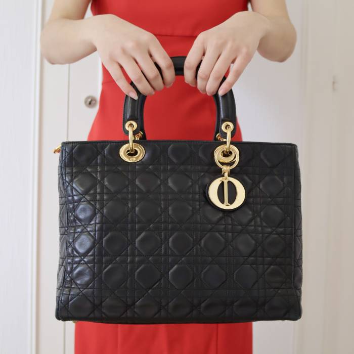 Dior Handtasche aus schwarzem Leder Dior