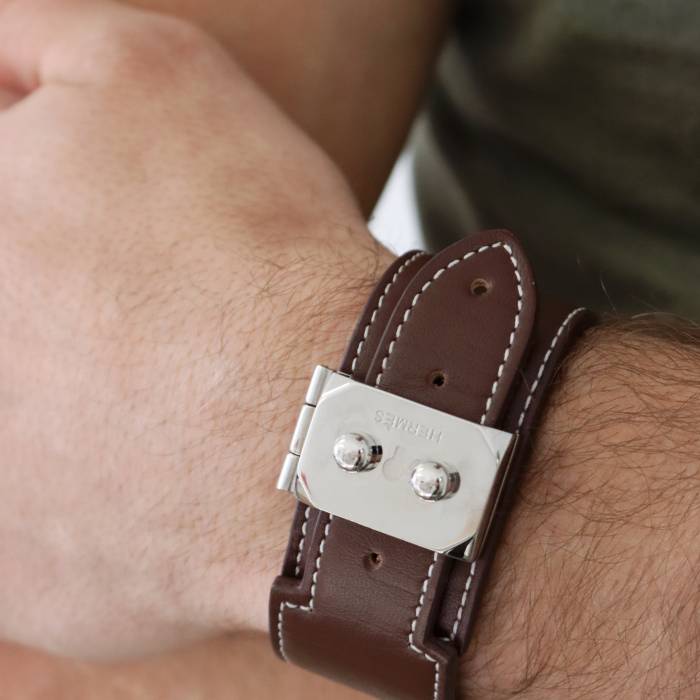 Brown leather bracelet Hermès