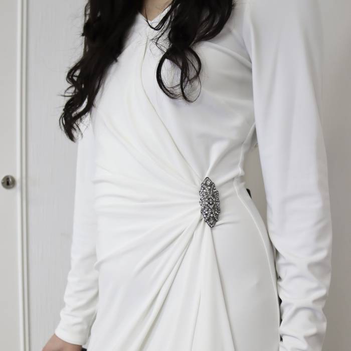 Robe longue blanche Ralph Lauren