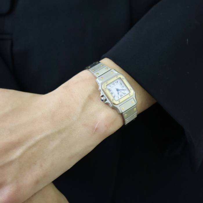 Santos de Cartier steel and gold watch Cartier