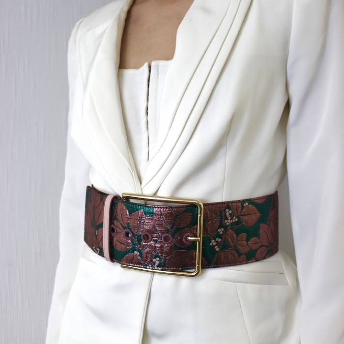 Leather and fabric belt Dolce & Gabbana