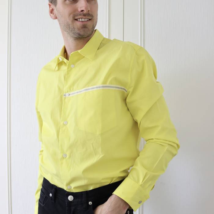 Gelbes Baumwollhemd Hermès