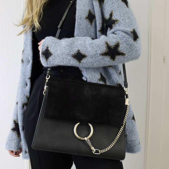 Suede and black leather bag Chloé