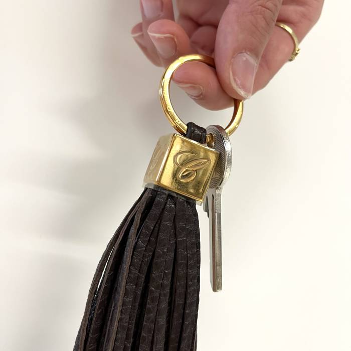 Brown leather key ring Chopard