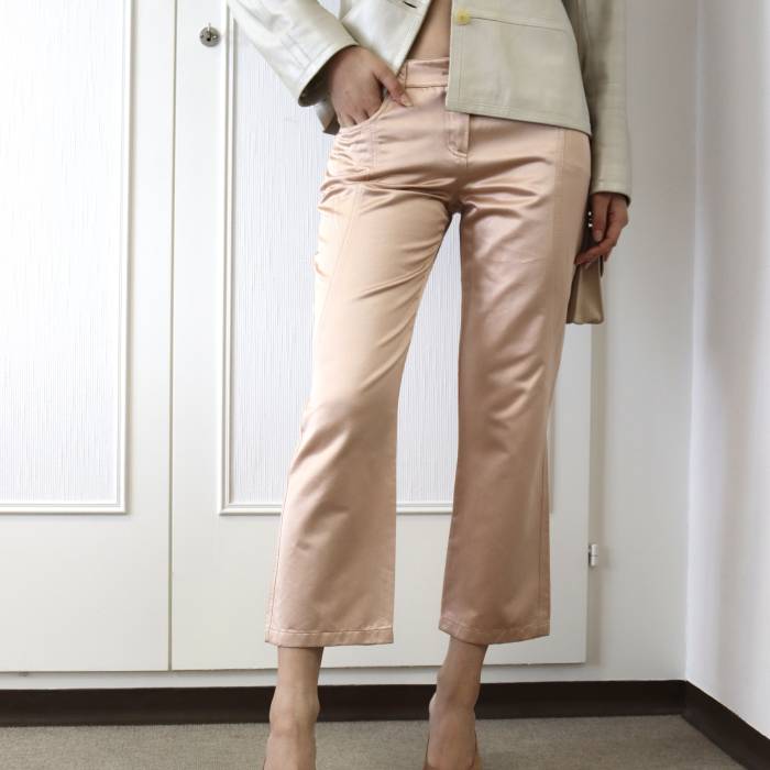 Pearly pink pants cut 7/8th Dior