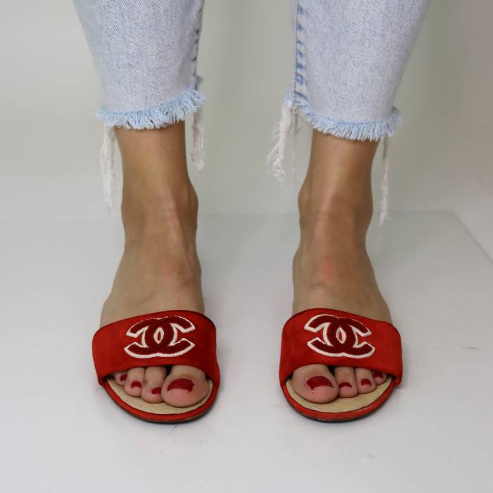 Sandales rouges Chanel