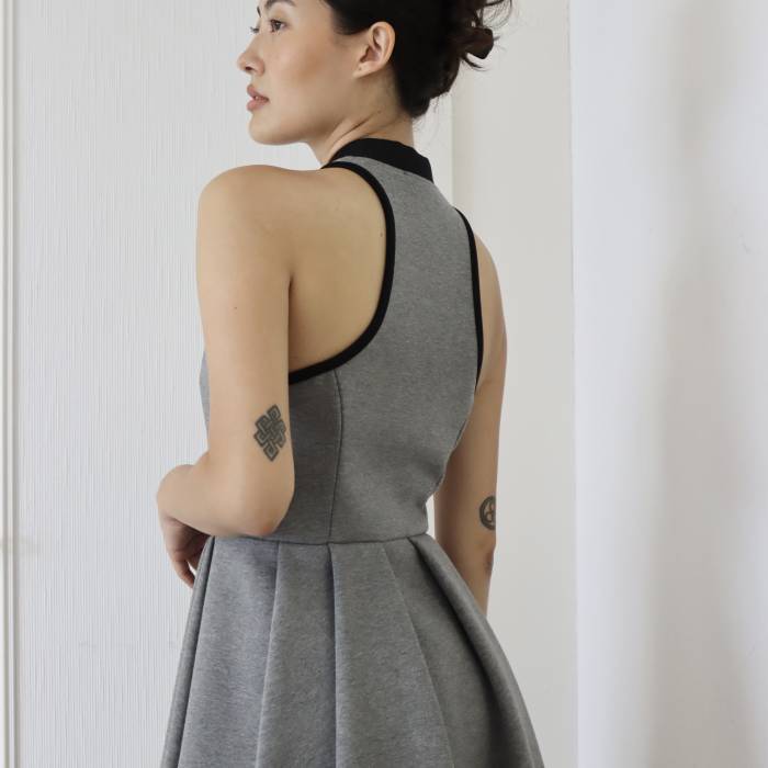 Kleid aus grauer Baumwolle Alexander Wang