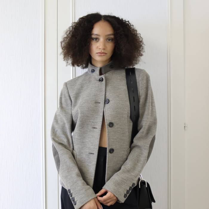 Grey wool and viscose jacket Cappellini