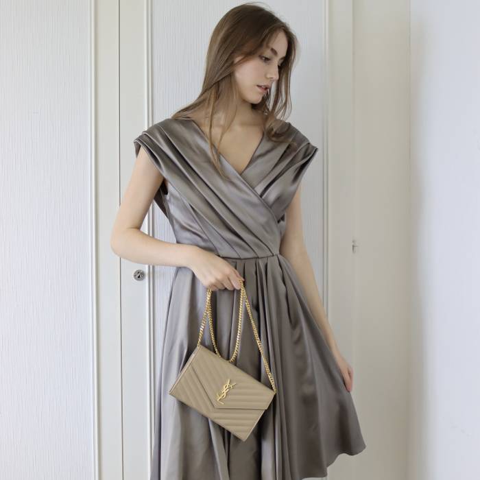 Grey silk dress Dior